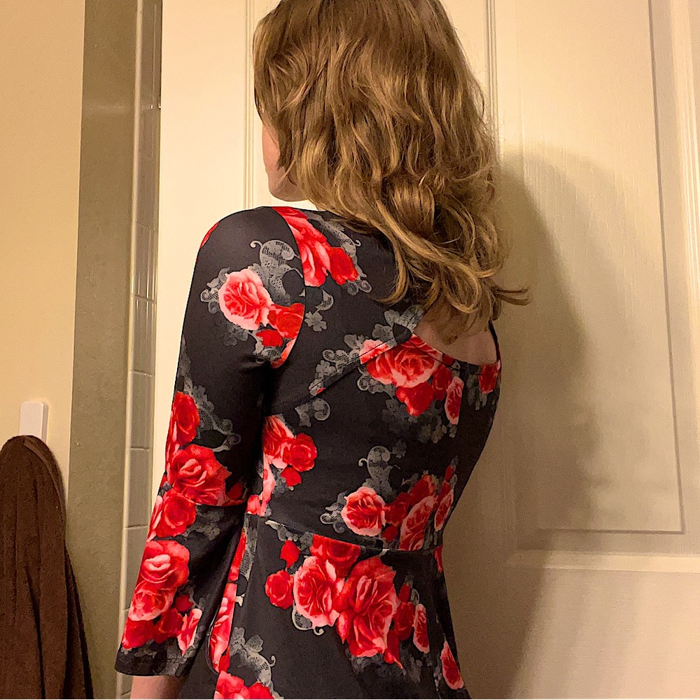 JUSTICE: SIZE 12 FLORAL PRINT DRESS